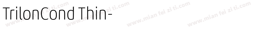 TrilonCond Thin字体转换